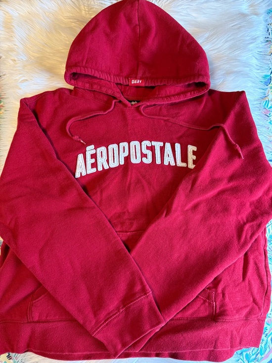 Aeropostale Tops - Y2K Aeropostale Tomboy Fit Red Hooded Sweatshirt